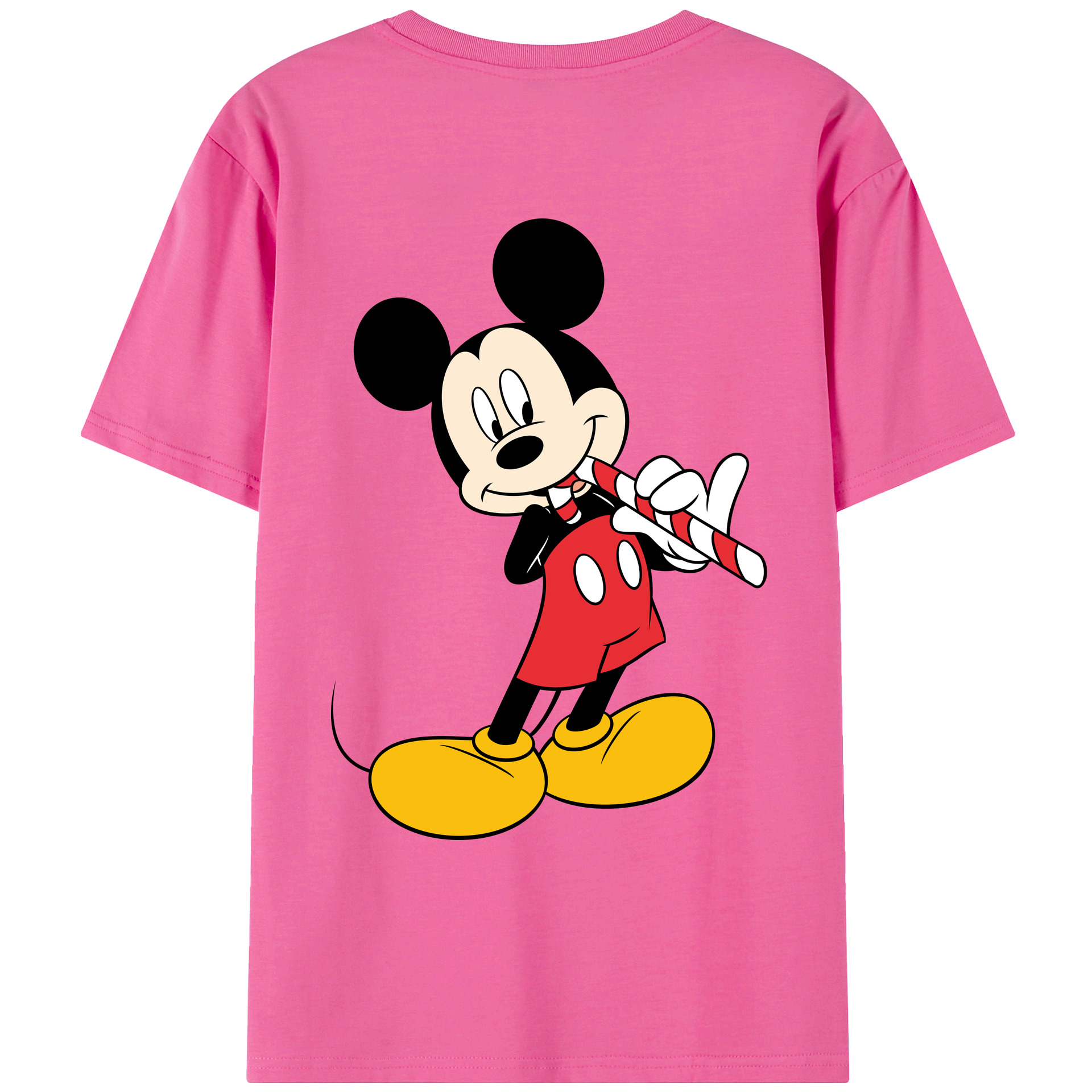 （画像用） ミッキーマウス Mickey Mouse レディース半袖Tシャツ(バックプリント)
